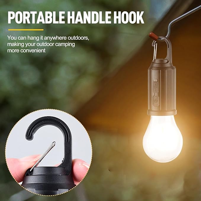 MODOAO Solar Tent Lights USB Rechargeable Led Camping Lantern ,Outdoor Hanging Light Bulbs with