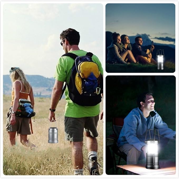 LED Camping Lantern Lights - 500 Lumens Collapsible Camping Lights - Power Outage Lantern Battery