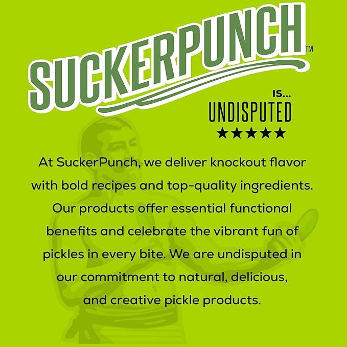 SuckerPunch Classic Dill Pickle Chips, Snack Pack, Gluten Free, Kosher, Sugar Free, Low Calorie