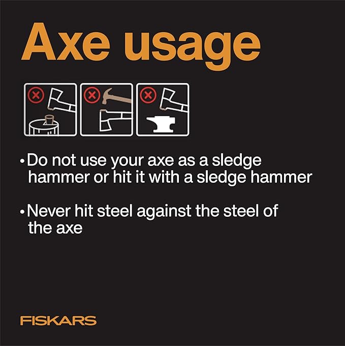 Fiskars X15 Splitting Axe, Tree Branch Cutter and Wood Splitter (23.5-Inch Axe) with Shock-Absorbing Handle
