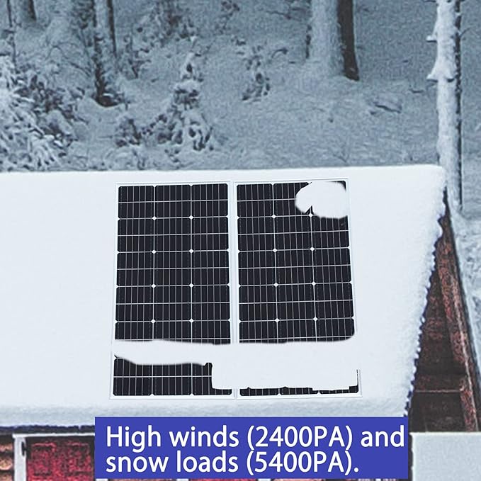 500 Watt 12Volt Solar Panel Kit 5X100W Monocrystalline Module 50A Charge Controller for RV, Boats