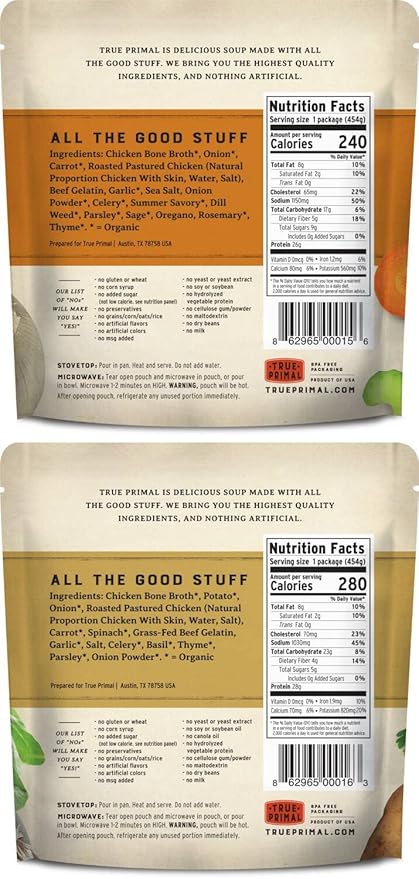 True Primal Roasted/Tuscan Chicken Variety 8-pack, Ready to eat, Gluten free, Paleo, Pastured