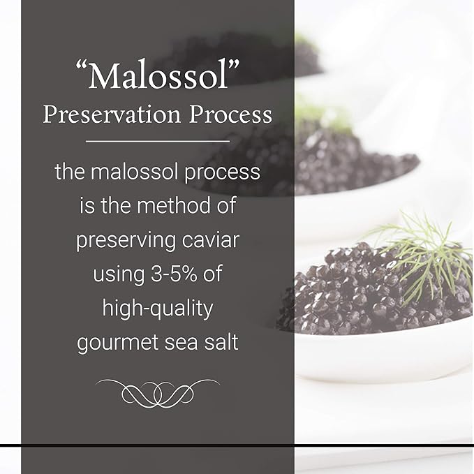 OVERNIGHT SHIPPING - OLMA American Paddlefish Black Caviar - Medium Grey Pearls, Smooth Flavor
