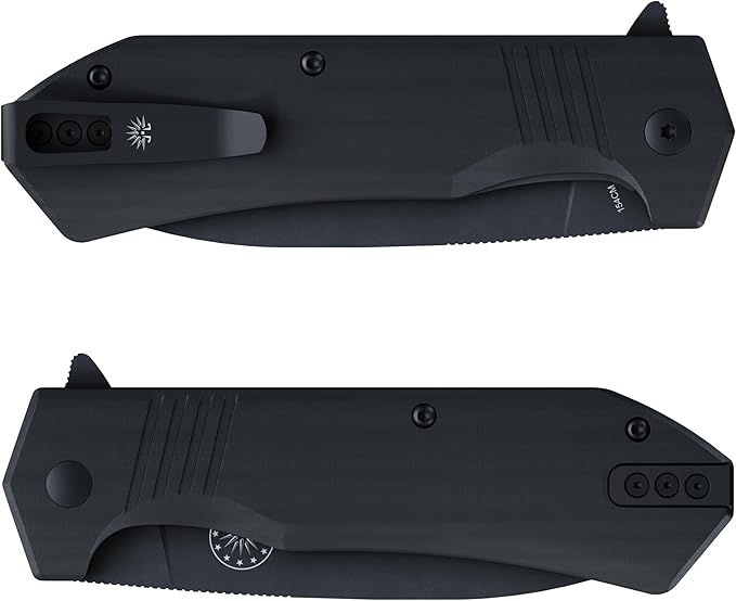 Off-Grid Knives - STINGER XL Folding Knife, 154CM Steel, Full Flat Grind, G10 Scales, Ceramic