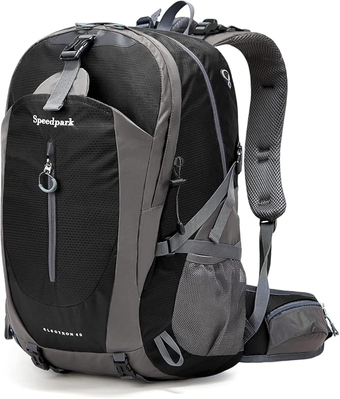 SPEEDPARK Hiking Backpack 40L Waterproof Hiking Daypack with Rain Cover, Outdoor Trekking Travel