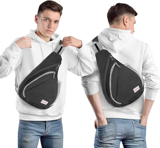 ZOMAKE Sling Bag,Small Crossbody Sling Backpack,Water Resistant Shoulder Daypack for Travel,Anti