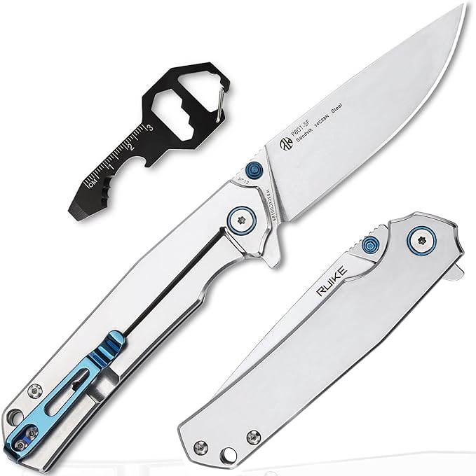 Ruike Tactical Folding Pocket Knife for men,14C28N Stainless Steel Blade,Frame Lock,EDC Small