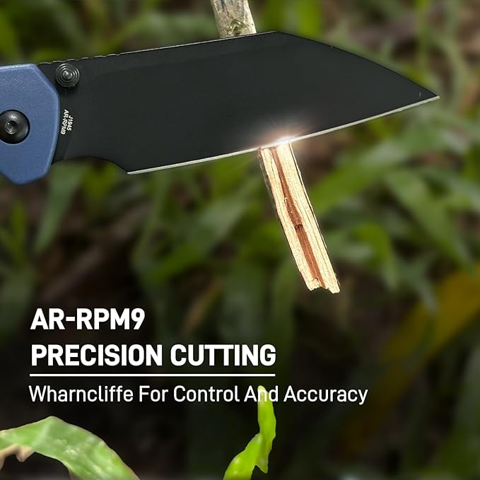CJRB Pyrite-Light Pocket Knife, Folding Knife with 3.34'' AR-RPM9 Steel Blade Small Pocket Knife