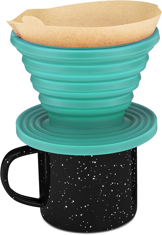 COLETTI Sierra Camping Pour Over Coffee Dripper — Collapsible Pour Over Coffee Dripper — Includes