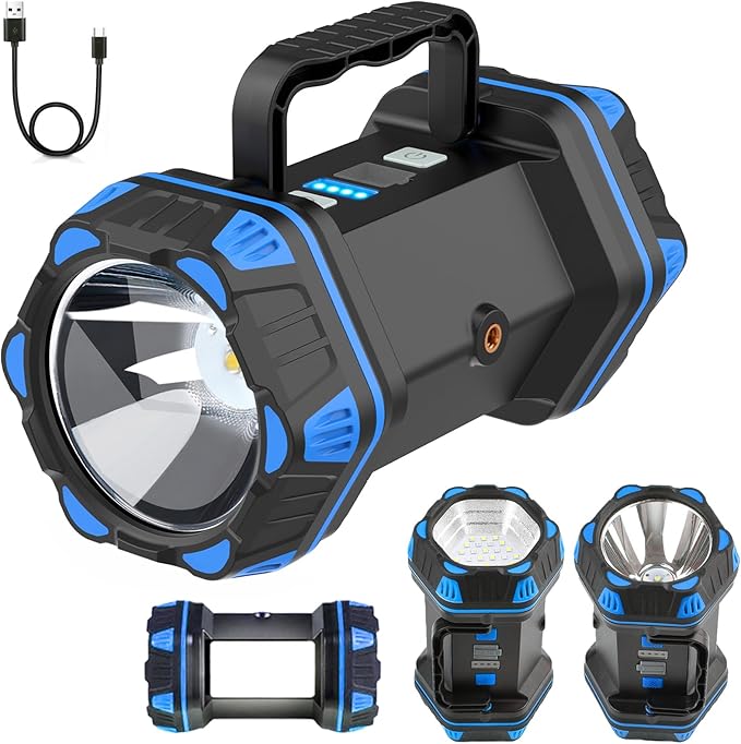 Led Camping Lantern Rechargeable, Camping Flashlight 1500LM, 8 Light Modes, Camping Lights 4800