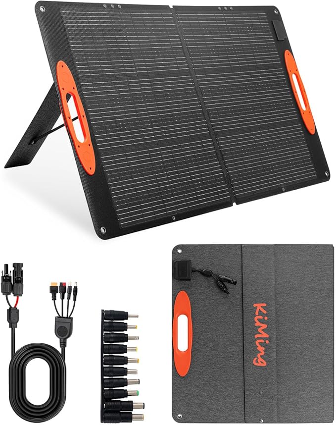 100W Foldable Solar Panel Charger - High Efficiency ETFE Lamination, Waterproof Design, MC4 Output
