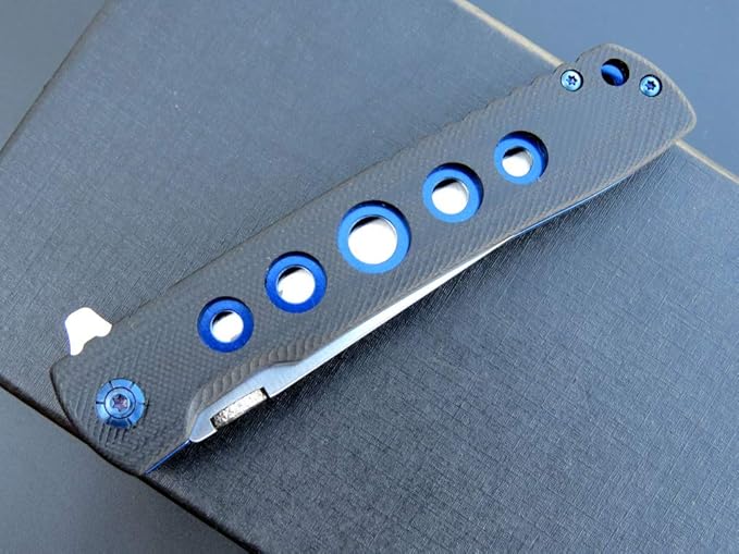 Eafengrow EF27 Folding knife, D2 Steel Blade Everyday Carry, Flipper Open, Liner Lock, G10 Handle