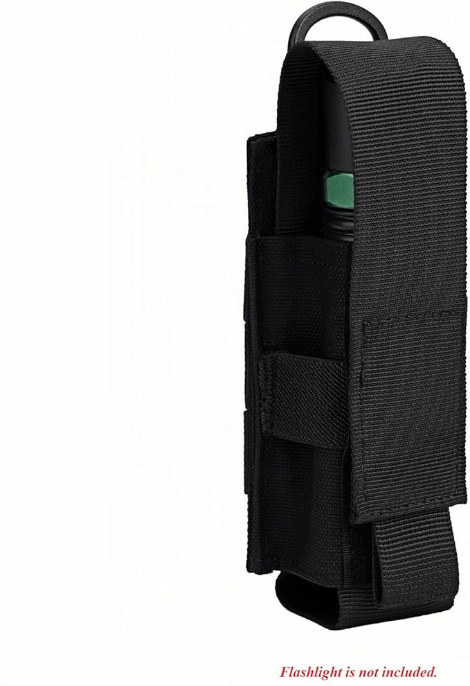 Tactical Flashlight Holster MOLLE Torch Holder MK4 OC/Mace Pepper Spray Canister Carrier EDC Flash