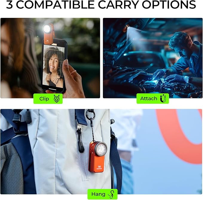 Wurkkos HD03 Rechargeable Flashlights EDC Clip-on Light, Bright 680 Lumens Pocket Flashlight