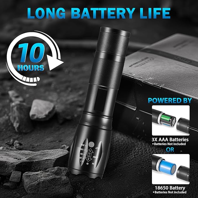 12Pack LED Flashlights High Lumens, 5Mode Tactical Flashlight for Home, Small Flashlights Powerful