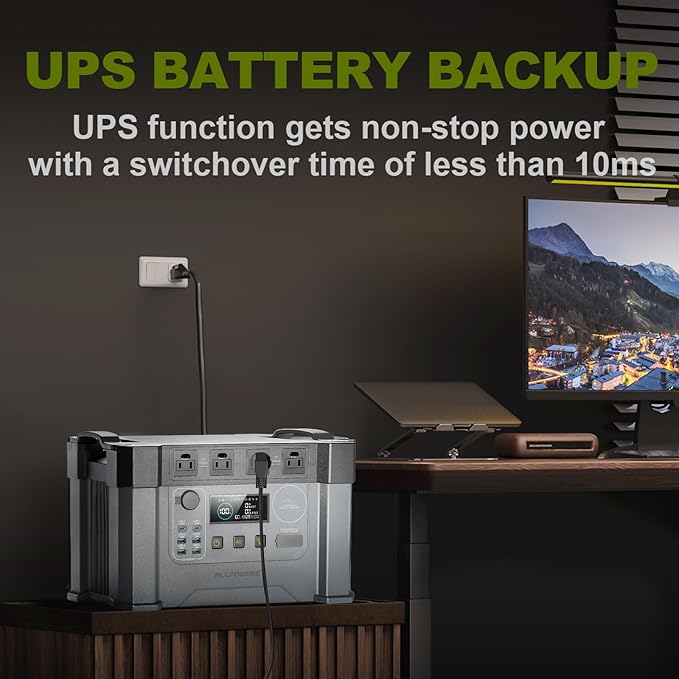 ALLPOWERS S2000 Pro Solar Generator with SP027 Panel Included 2400W MPPT Portable Power Station