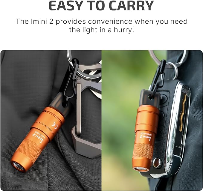 OLIGHT IMINI 2 EDC Rechargeable Keychain Flashlight, 50 Lumens Compact and Portable Mini LED