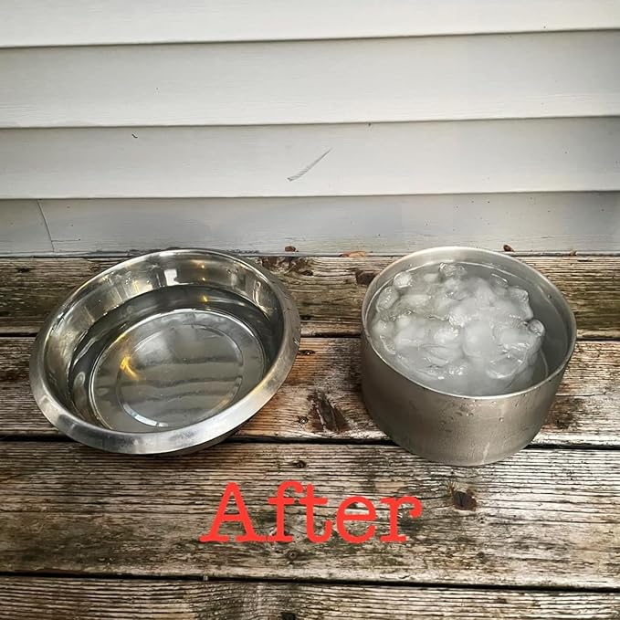82oz Double Layers 304 Stainless Steel Dog Bowl - Insulated & Durable | Non-Slip Base | Easy to