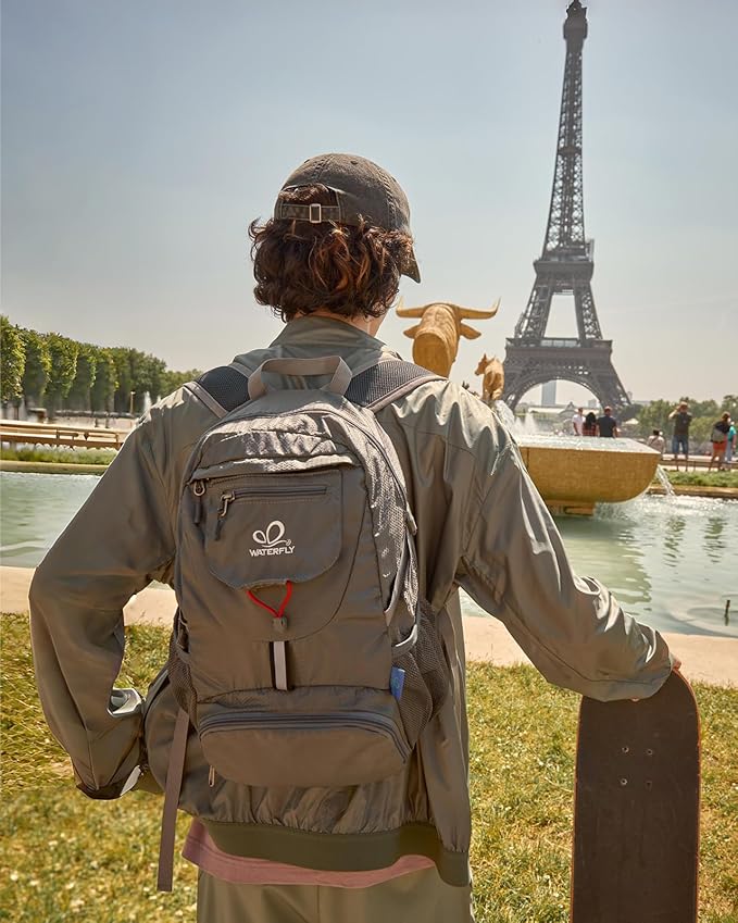 WATERFLY Small Lightweight Packable Backpack: 20l Ultra Light Foldable Travel Hiking Camping