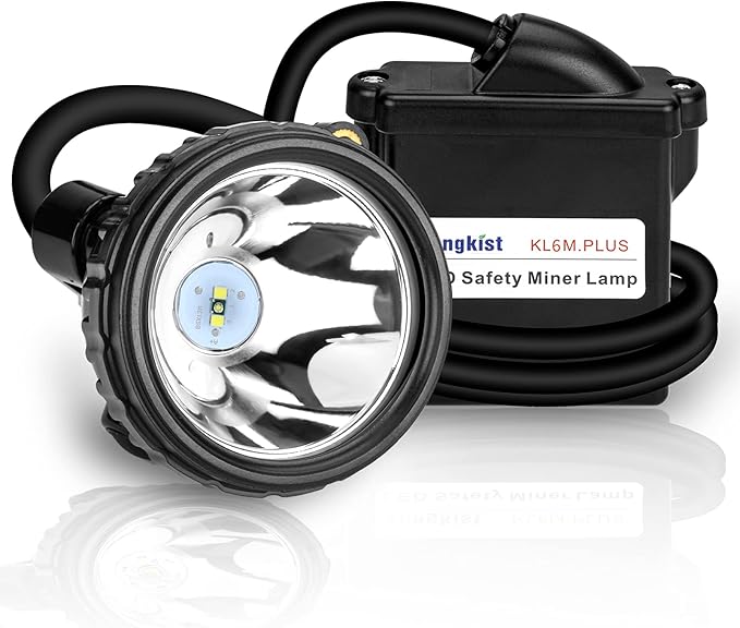 Rechargeable Mining Headlamp, 1+2 LED Super Bright Cap Lamp, Waterproof & Explosion-Proof Safety