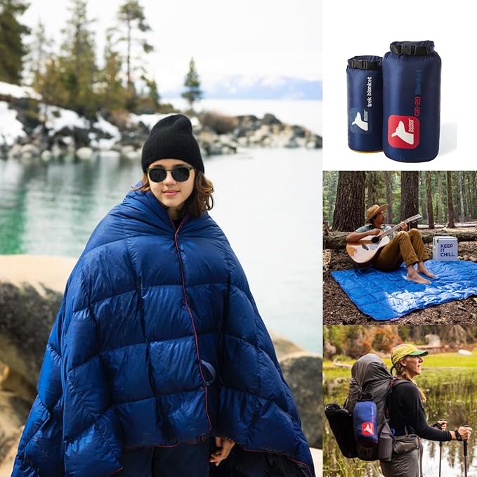 Horizon Hound Down Camping Blanket - Outdoor Travel Quilt | Sustainable, Insulated, Lightweight &