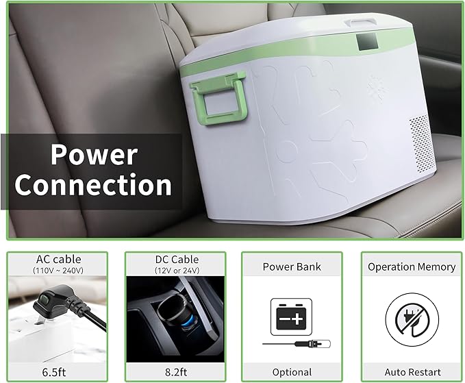 Car Fridge Portable 12V Refrigerator 19 Quart (18 Liter) 12 Volt Freezer Compressor Cooler 12V/24V
