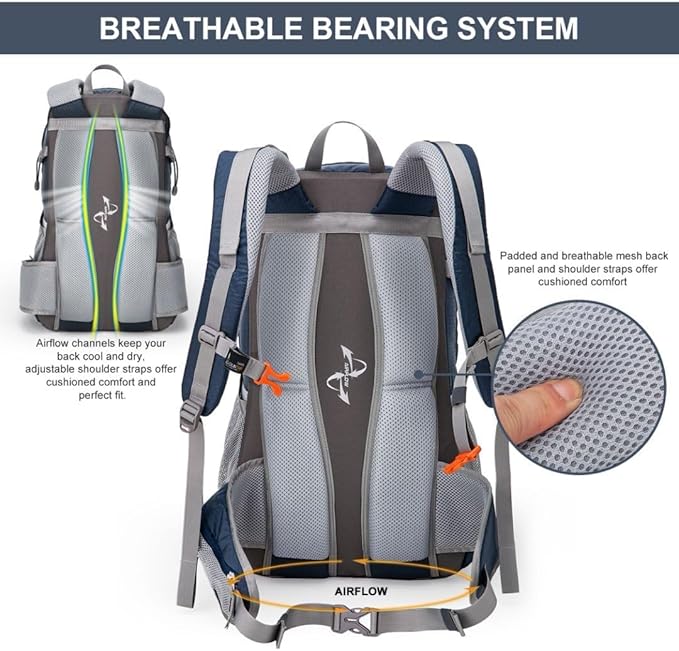 MOUNTAINTOP 25L/40L Hiking Backpack,Lightweight Travel Backpack for Men Women Outdoor Backpacking