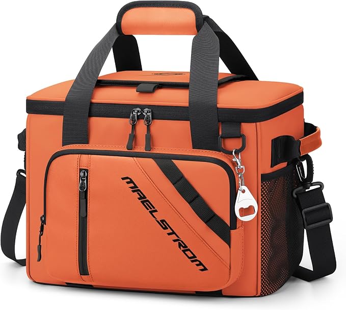 Maelstrom Cooler Bag, 30 Cans Beach Cooler, Large Leakproof Insulated Soft Cooler with Bottle