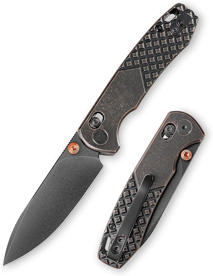 EDC Folding Pocket knife with Clip for Men,Thumb Studs Crossbar Lock Knives with 2.99" 14C28N Steel
