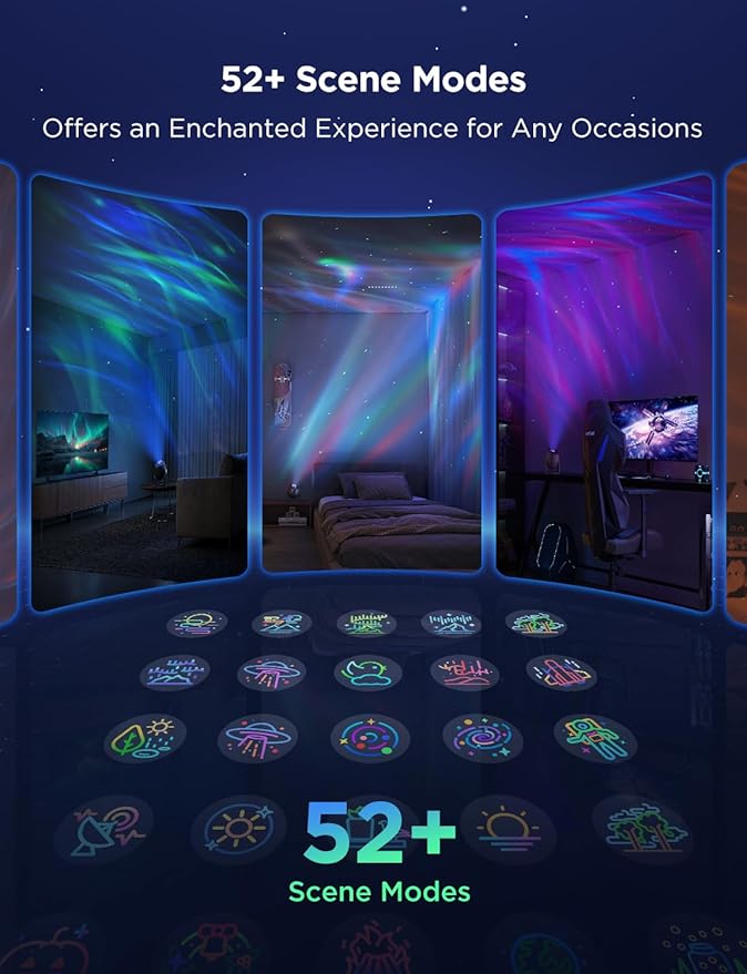Govee Star Light Projector with 3 Aurora Flowing Effects, Star Projector Works with Matter, Alexa