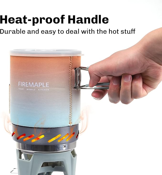 Fire-Maple "Fixed Star 1" Personal Cooking System | Pot/Jet Burner Stove System with Electric