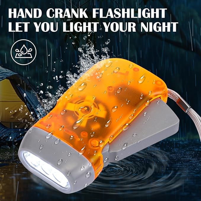 Treela 36 Pcs Hand Crank Flashlights Operation Christmas Bulk Items Squeeze Flashlight No Battery