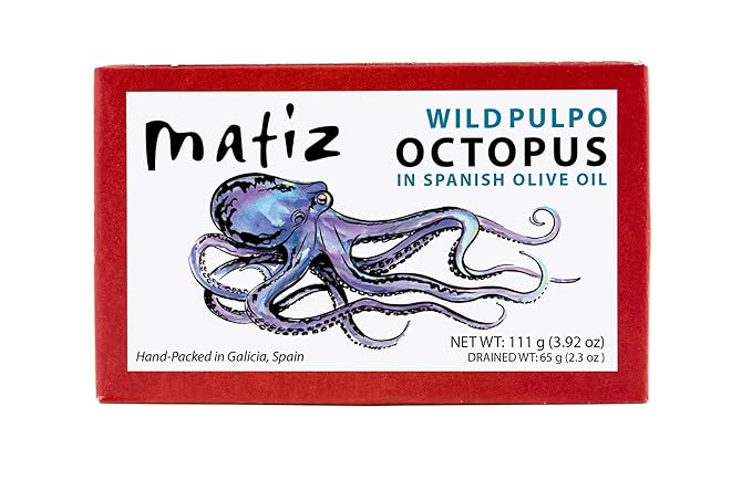 Matiz Pulpo Wild-Caught Pulpo Spanish Octopus in Olive Oil 4.0 Oz