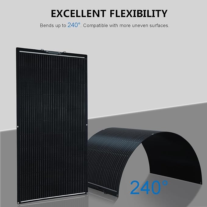 Flexible Solar Panel 4pcs 150W Fiberglass Monocrystalline 600W Lightweight Module for Off-Grid RV