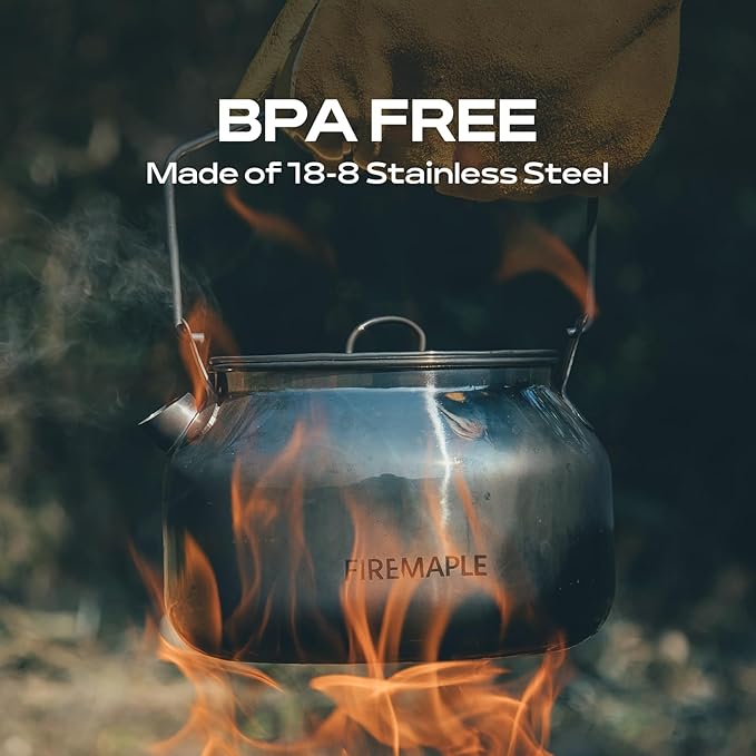 Fire-Maple Antarcti Portable 1.2 Liter Lightweight Stainless Steel Camping Kettle | Durable and