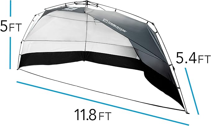Franklin Sports Sideline Team Sunblocker Shelter - Easy Set Up - Portable and UPF 50+ Protected