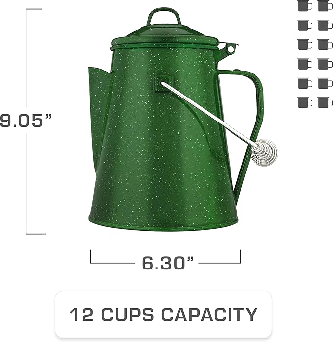 COLETTI Classic Camping Kettle - Tea and Camp Kettle, NO Aluminum or Plastic, Ideal for Boiling