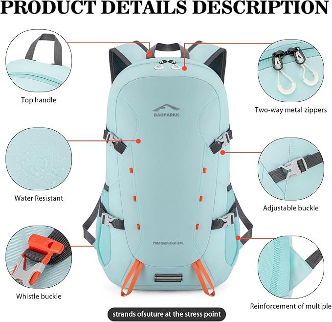Hiking Backpack,Large 35L Travel Backpacks for Men Women,Water Resistant Ultra Lightweight Foldable