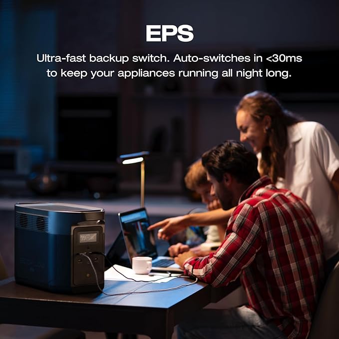 EF ECOFLOW Portable Power Station DELTA 2 Max, 2400W LFP Solar Generator, Full Charge in 1 Hr
