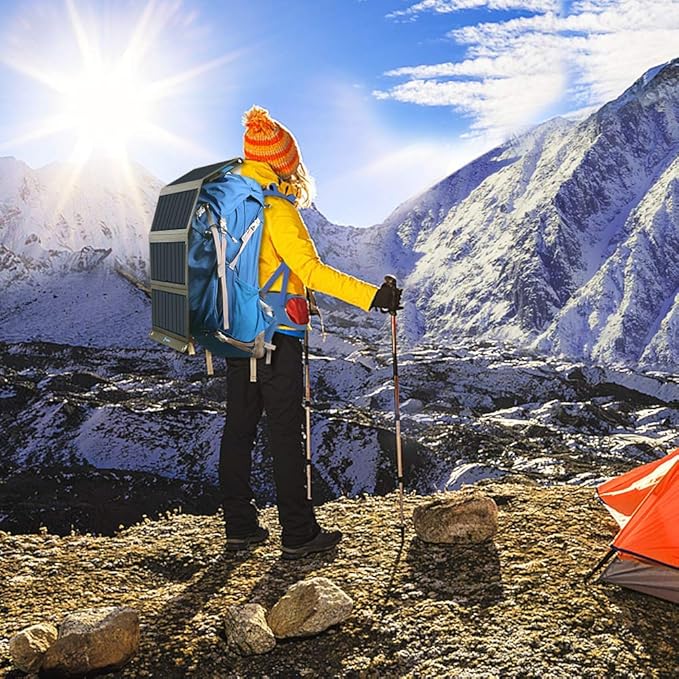 [Upgraded] BigBlue 3 USB Ports 28W Solar Charger(5V/4.8A Max), Portable Foldable Solar Panel for