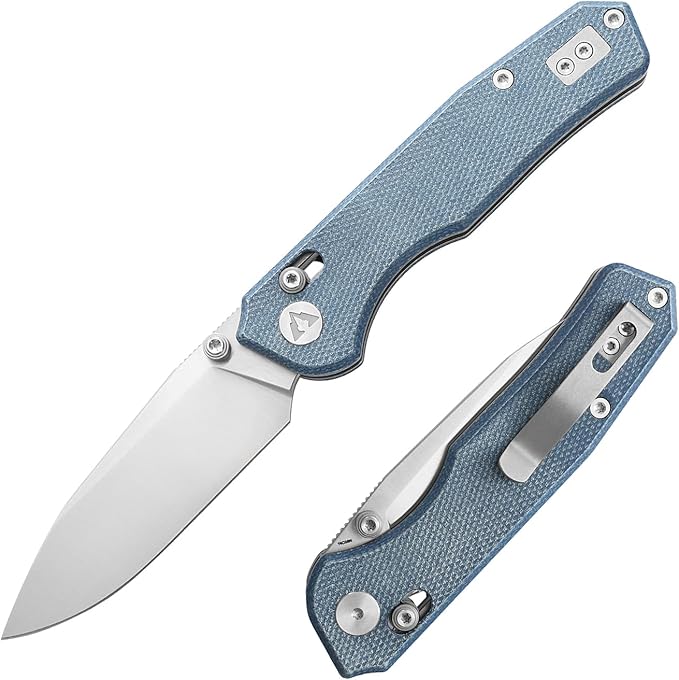 CMB Explorer Micarta Handle 14C28N Steel Blade Crossbar Lock Knife Pocket Folding Tactical Survival