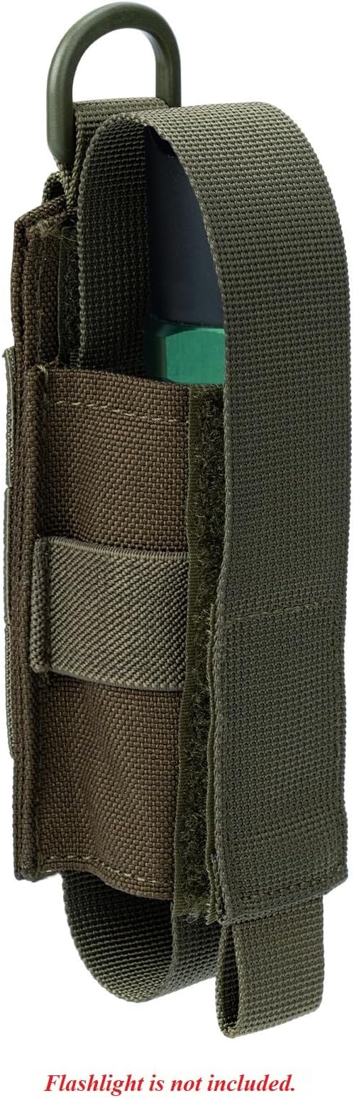 Tactical Flashlight Holster MOLLE Torch Holder MK4 OC/Mace Pepper Spray Canister Carrier EDC Flash