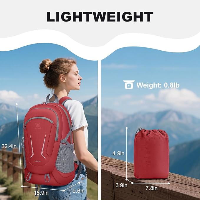 MIYCOO Backpack - Ultra Lightweight Packable Backpack for Travel Camping, 45L Hiking Back Pack