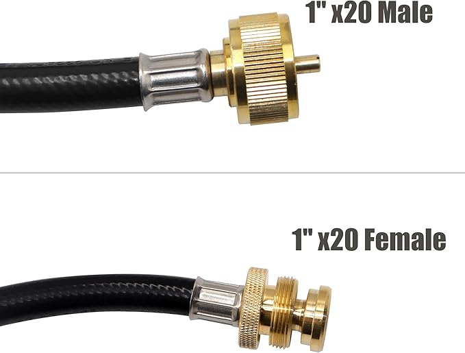 LONGADS Packs of 2 (12 FT) Propane Torch Extension Hose for Propane Tree Distribution Tree Post, T
