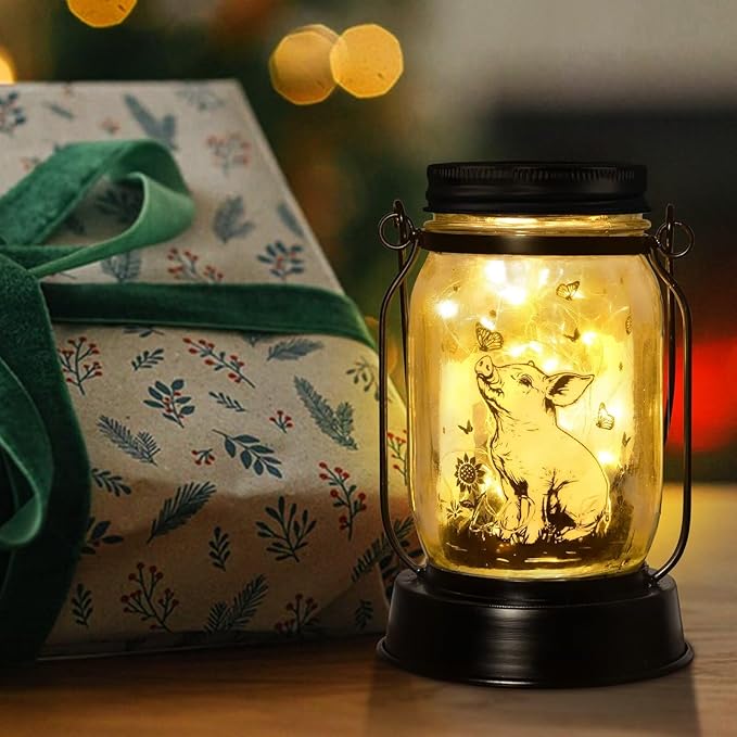 kyoryuger Pig Gifts for Women/Men Pig Lovers Solar Lantern Mom Birthday, Mothers Day, Solar Garden
