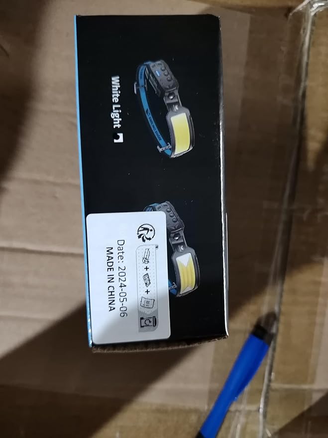 Smiling Shark Headlamp, 2 Pack Head Lamps Led Rechargeable 6 Modes 7*White Lights 270° Lighting