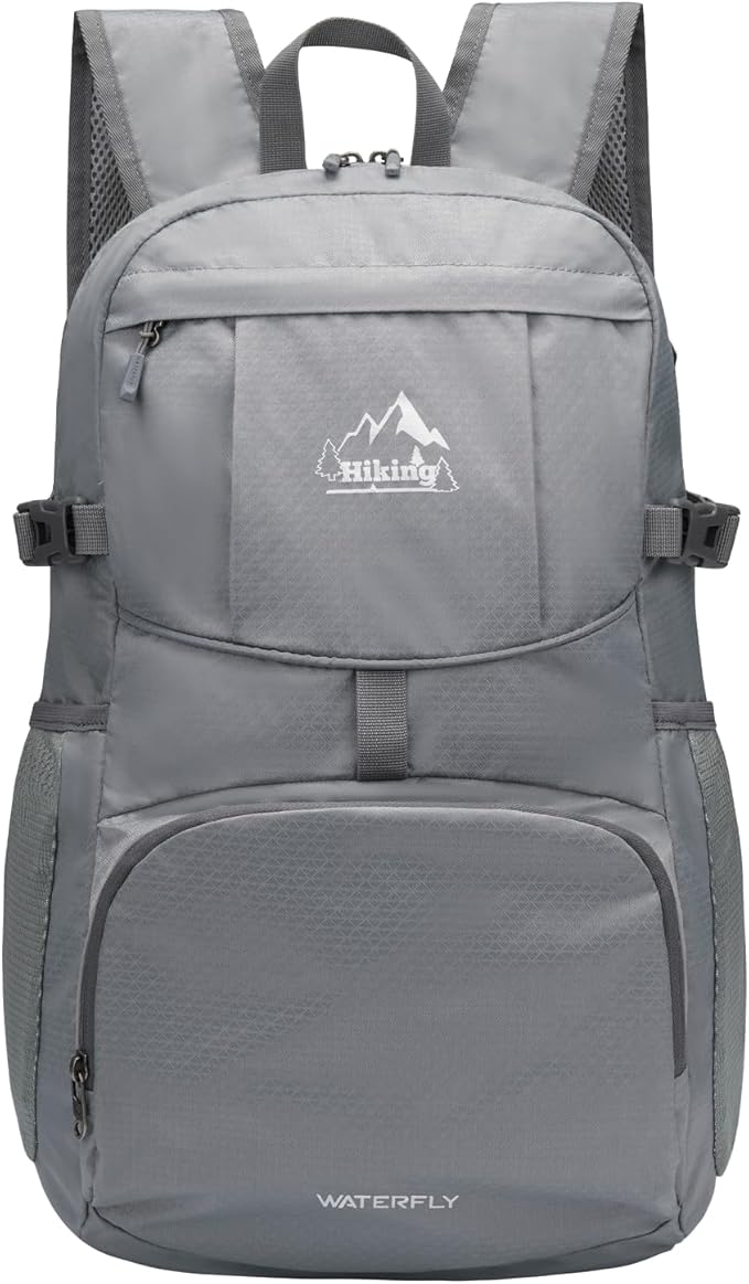 WATERFLY Hiking Foldable Daypack Backpack: 25/35L Ultra Lightweight Packable Waterproof Outdoor