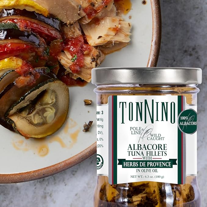 Tonnino Tuna Fish Albacore - Olive Oil with Herbs de Provence ??Pack of 6 ??Alternative to Salmon