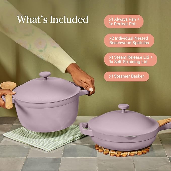Our Place Cookware Duo - 7-Piece Set Including the Always Pan, Perfect Pot and Spatulas |