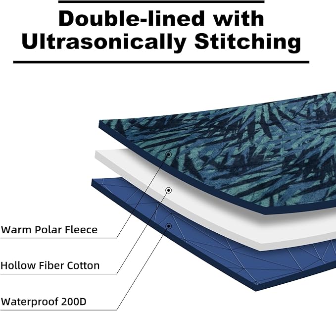 Outdoor Waterproof Blanket, Foldable Fleece Stadium Blanket for Outdoor Sports Event, Camping, Car